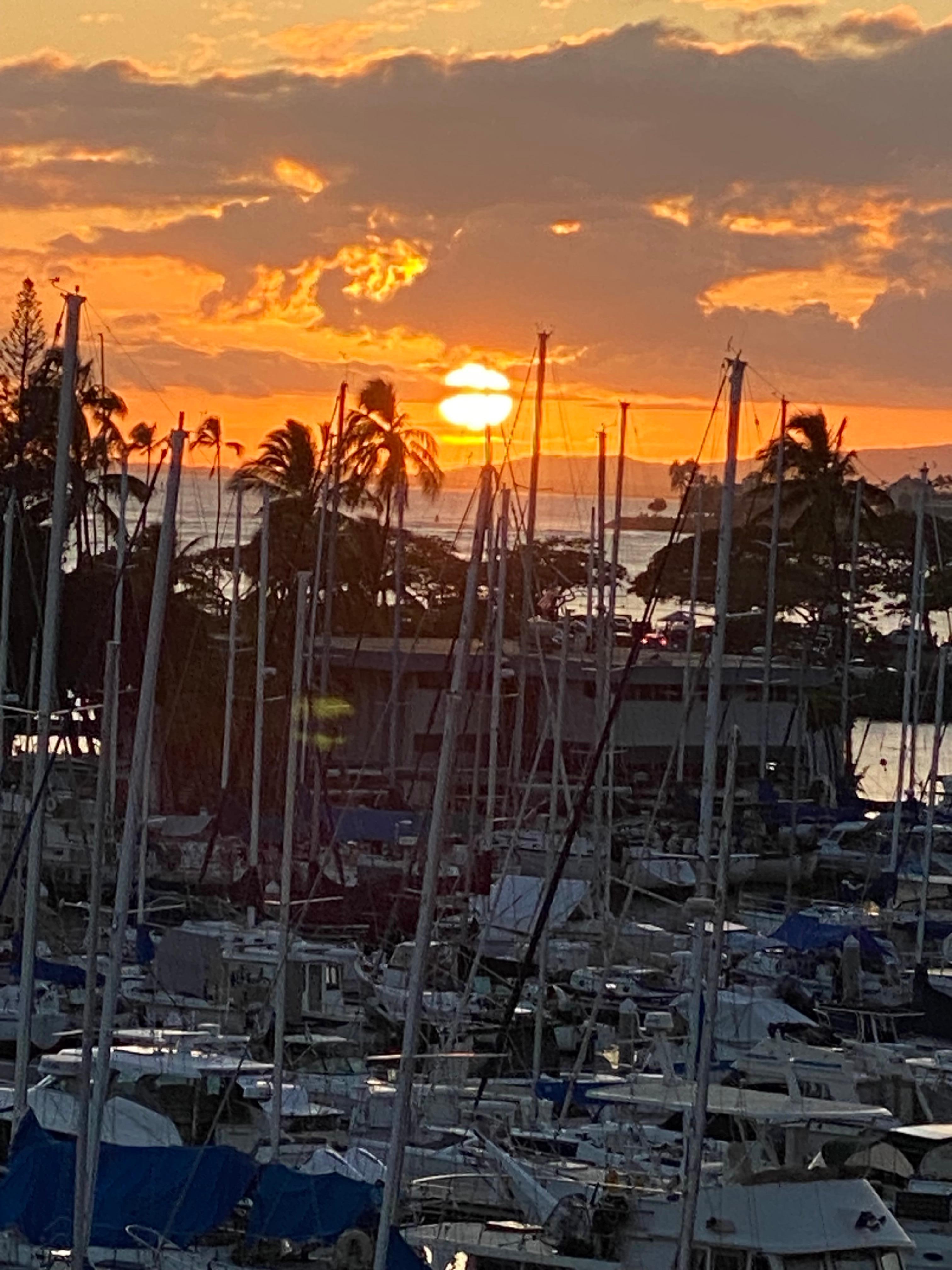 Sunset from the standing lanai