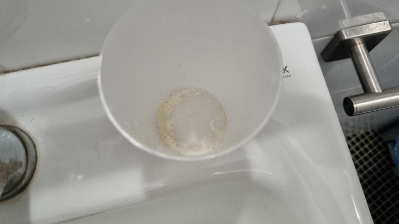 Dirty cup in Bathroom