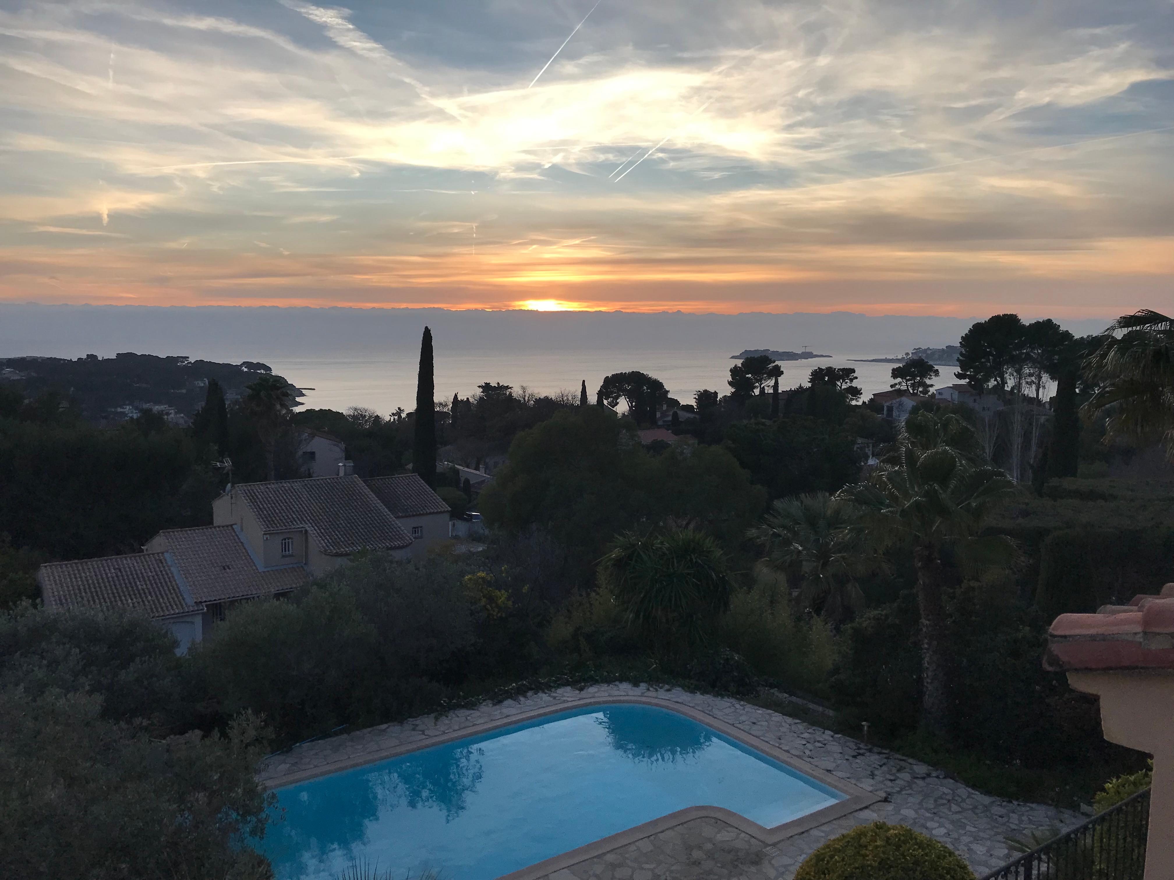 Coucher de soleil à Sanary sur Mer.