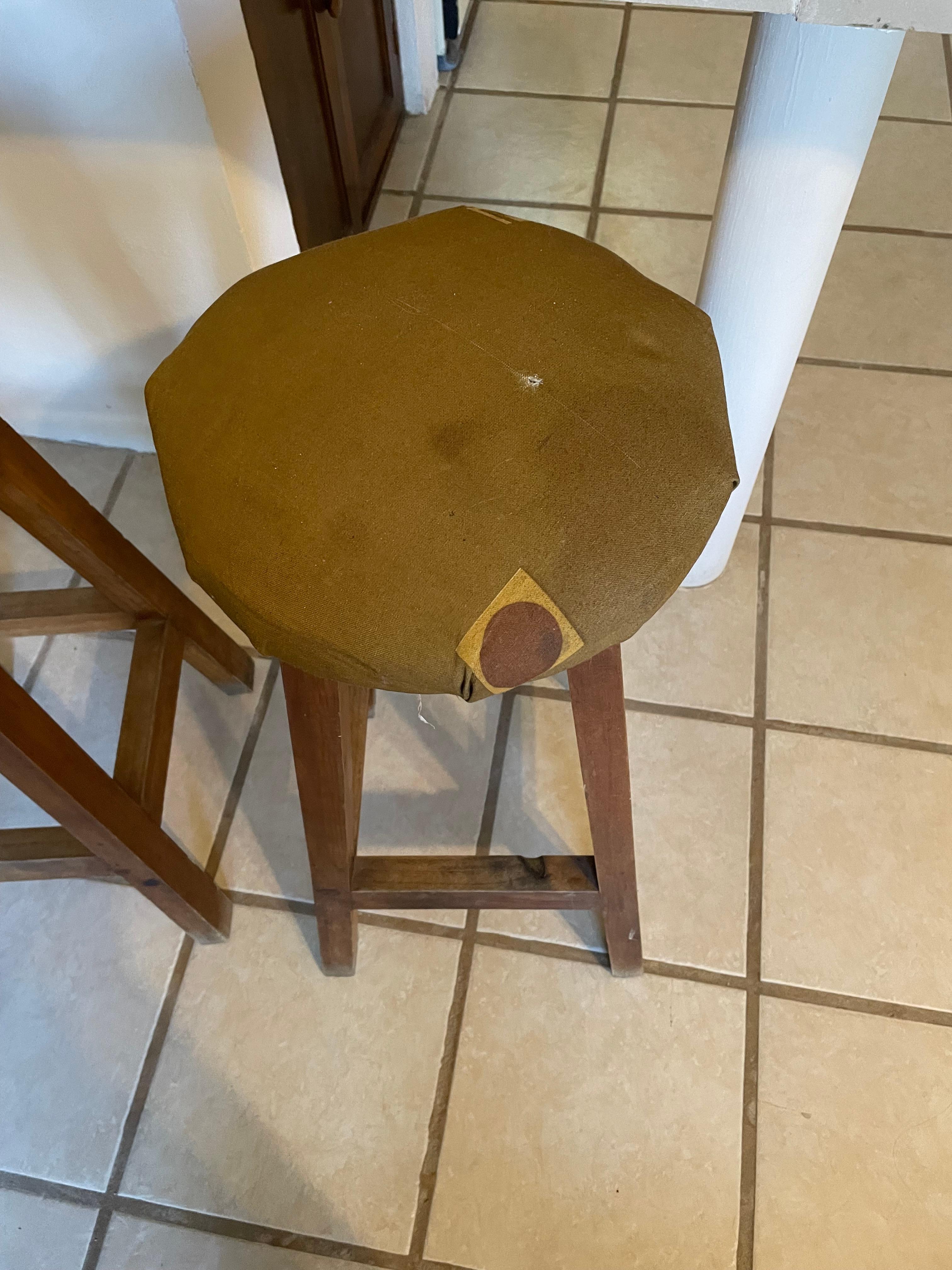 Tattered and dirty stool