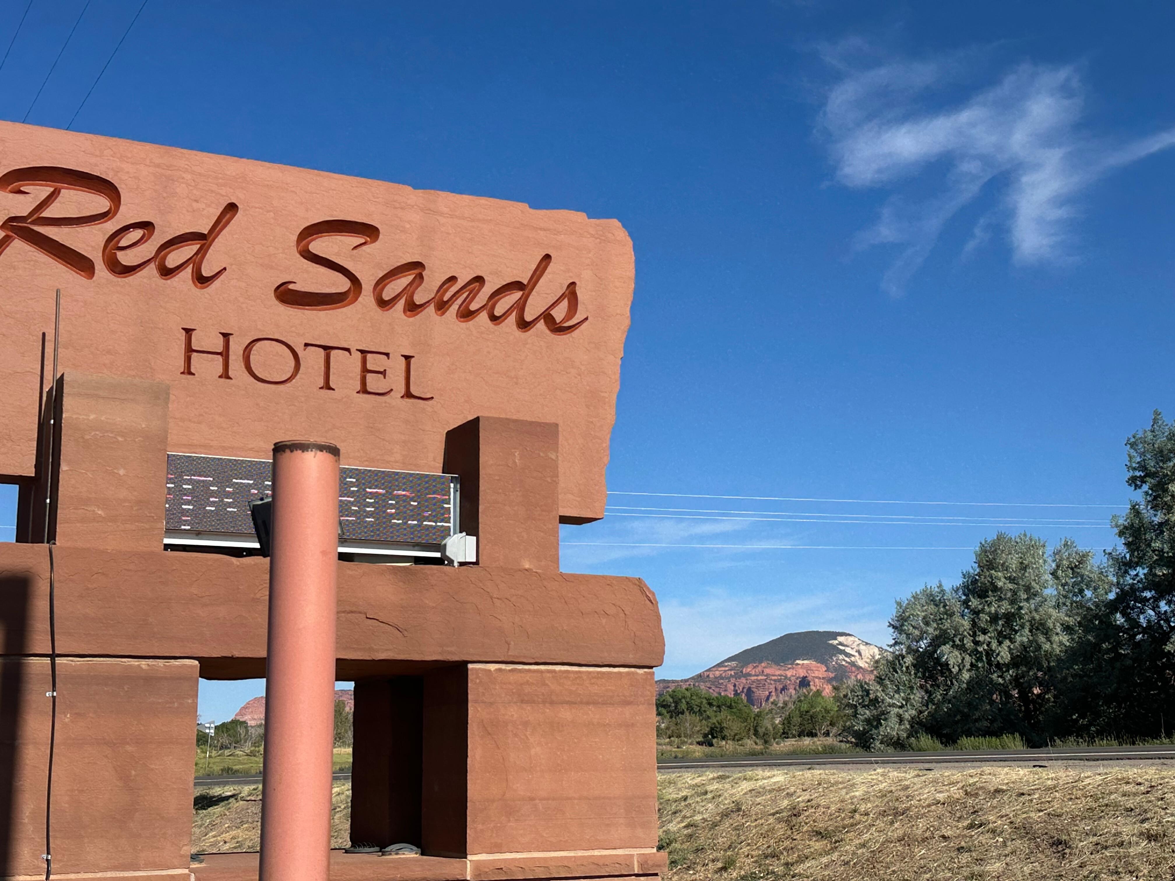 Sign. My GPS led me to a different motel-so the sign was super important