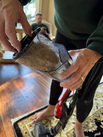 We wanted to vacuum some sand off the floor and this was the condition we found the vacuum in