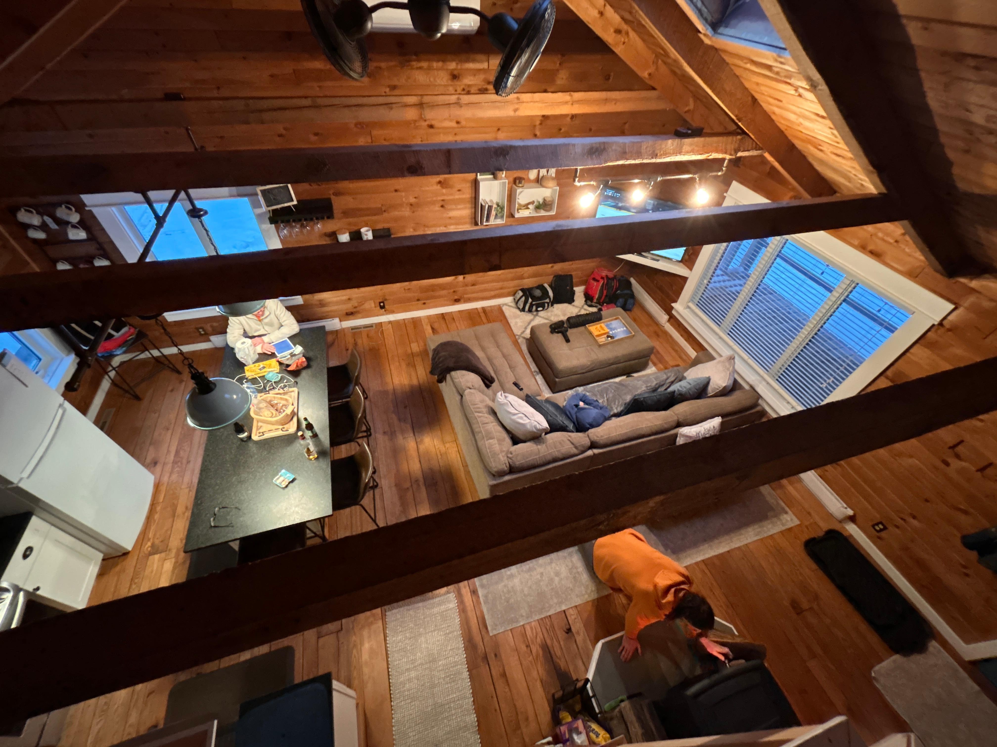 View from the landing to the upstairs bedroom.