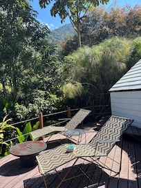 Our tent with view over the hill! We choose the big tent for four people! Don’t expect view on all tents