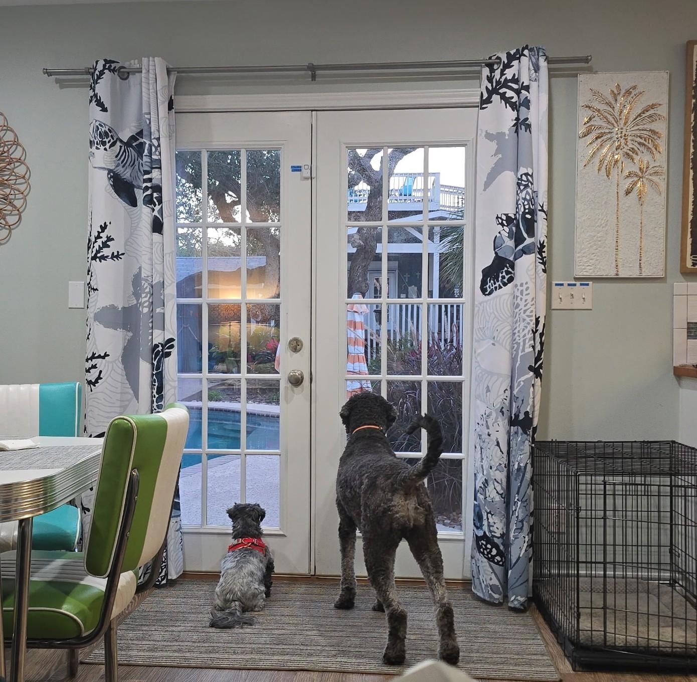 Our dogs loved the big French doors to look out.