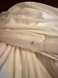 Blankets were dirty/stained.