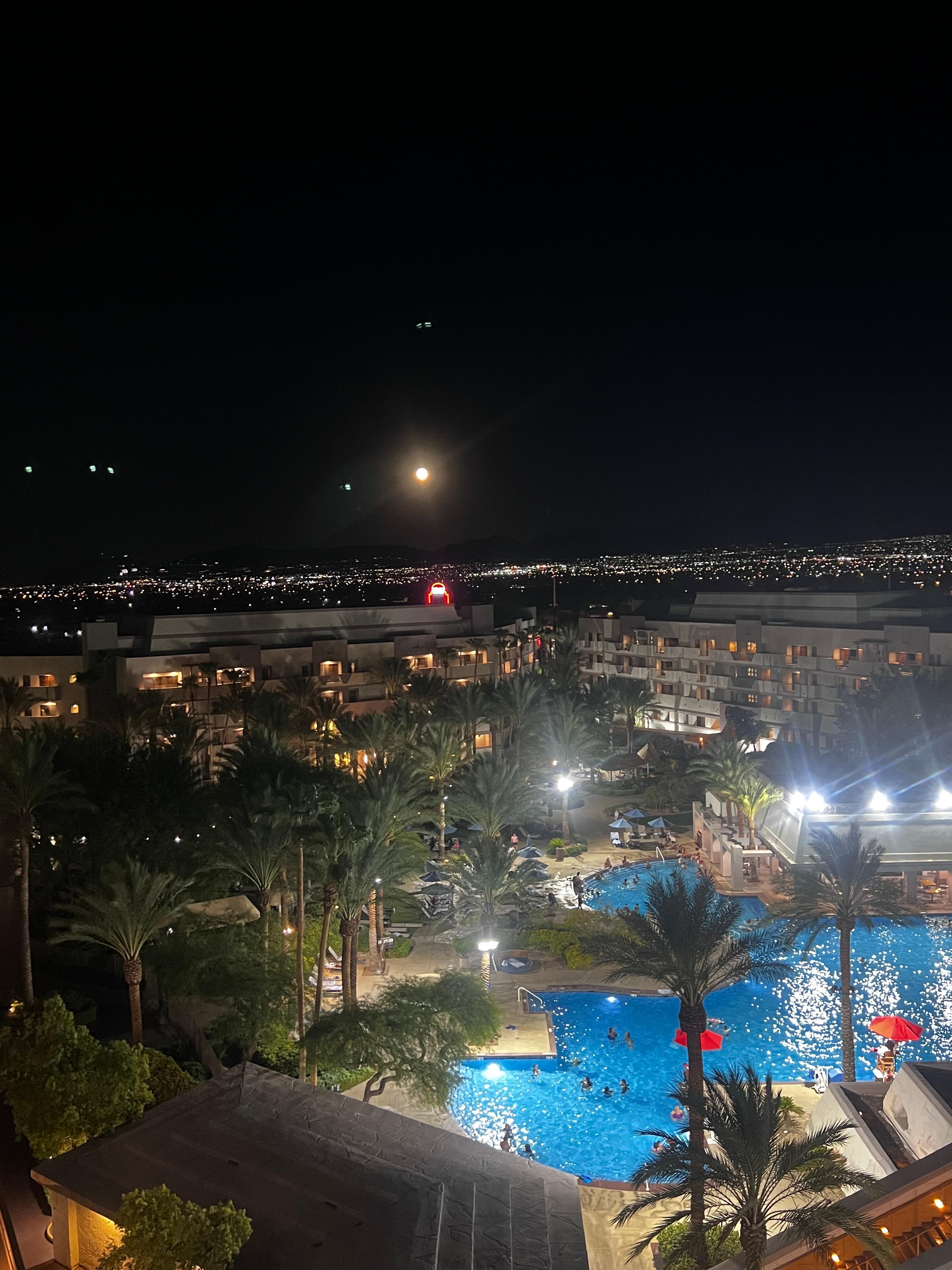 Night off the balcony