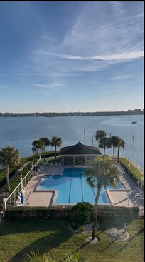Large pool- view from sunroom