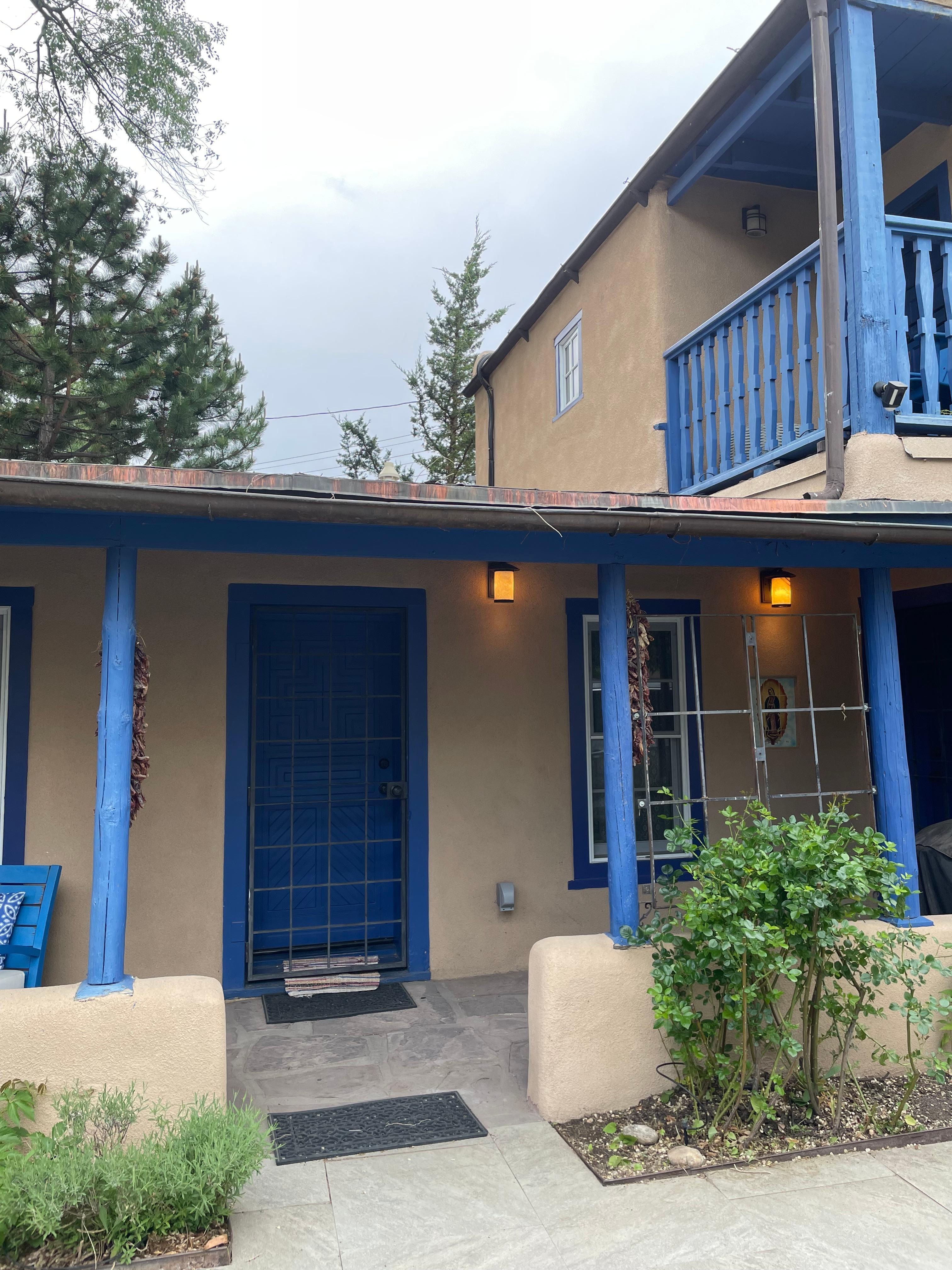 Entrance to casita with comfortable seating to left