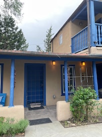 Entrance to casita with comfortable seating to left