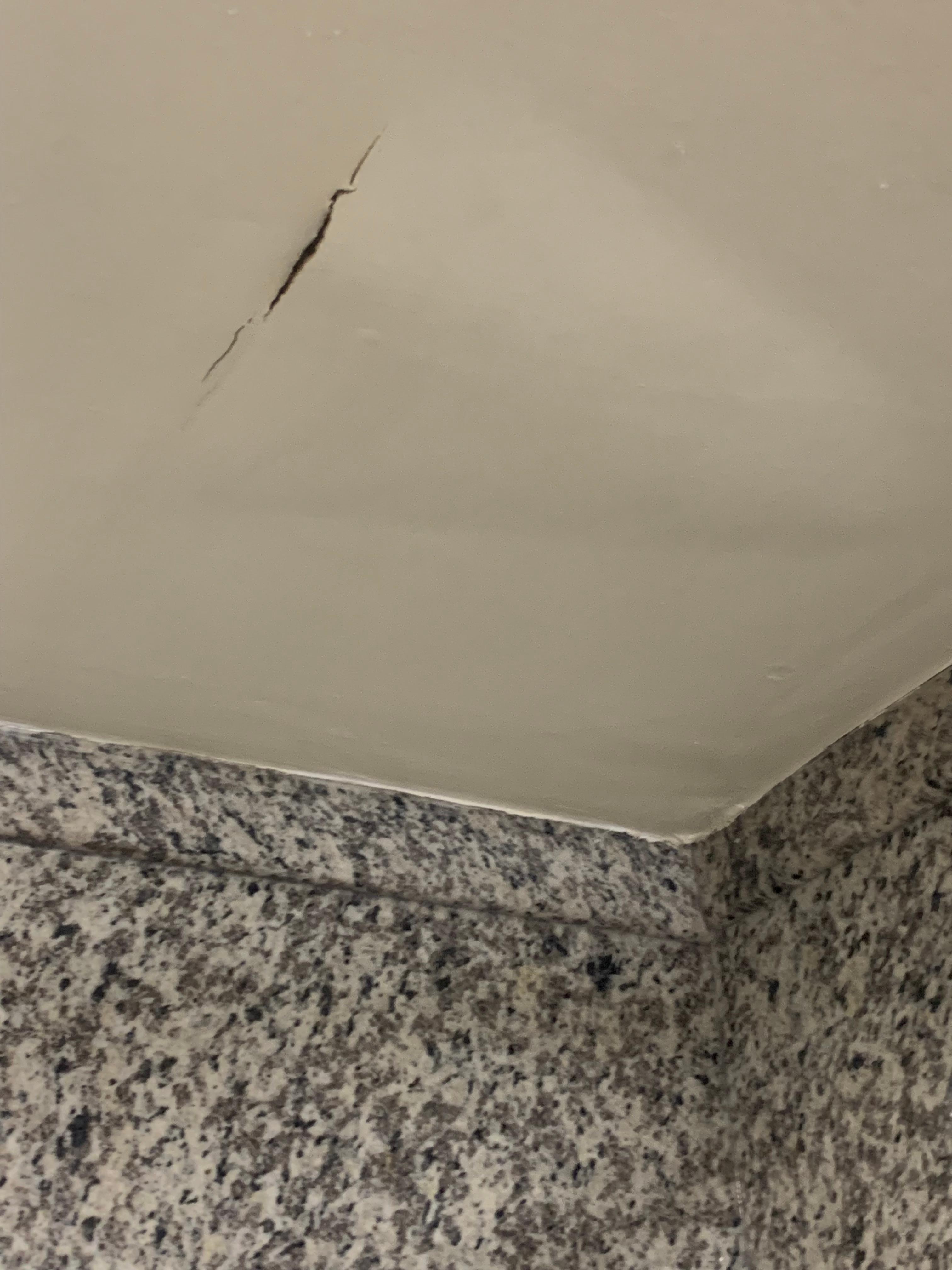 That’s the ceiling in the shower area of room 232, did not want to take a pic of the toilet but should have.