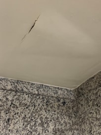 That’s the ceiling in the shower area of room 232, did not want to take a pic of the toilet but should have.