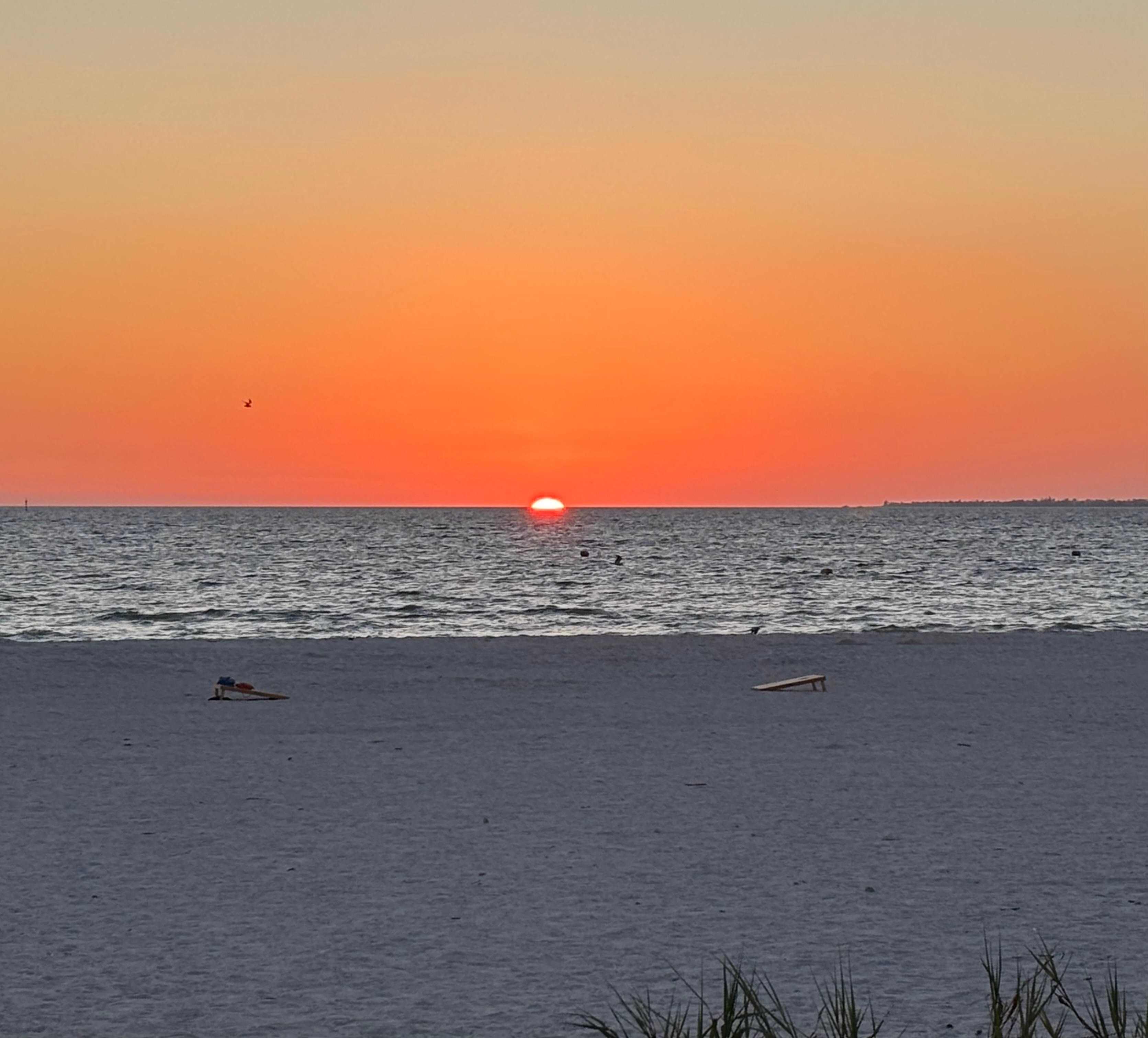 Sunset on the beach.