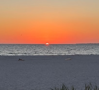 Sunset on the beach.