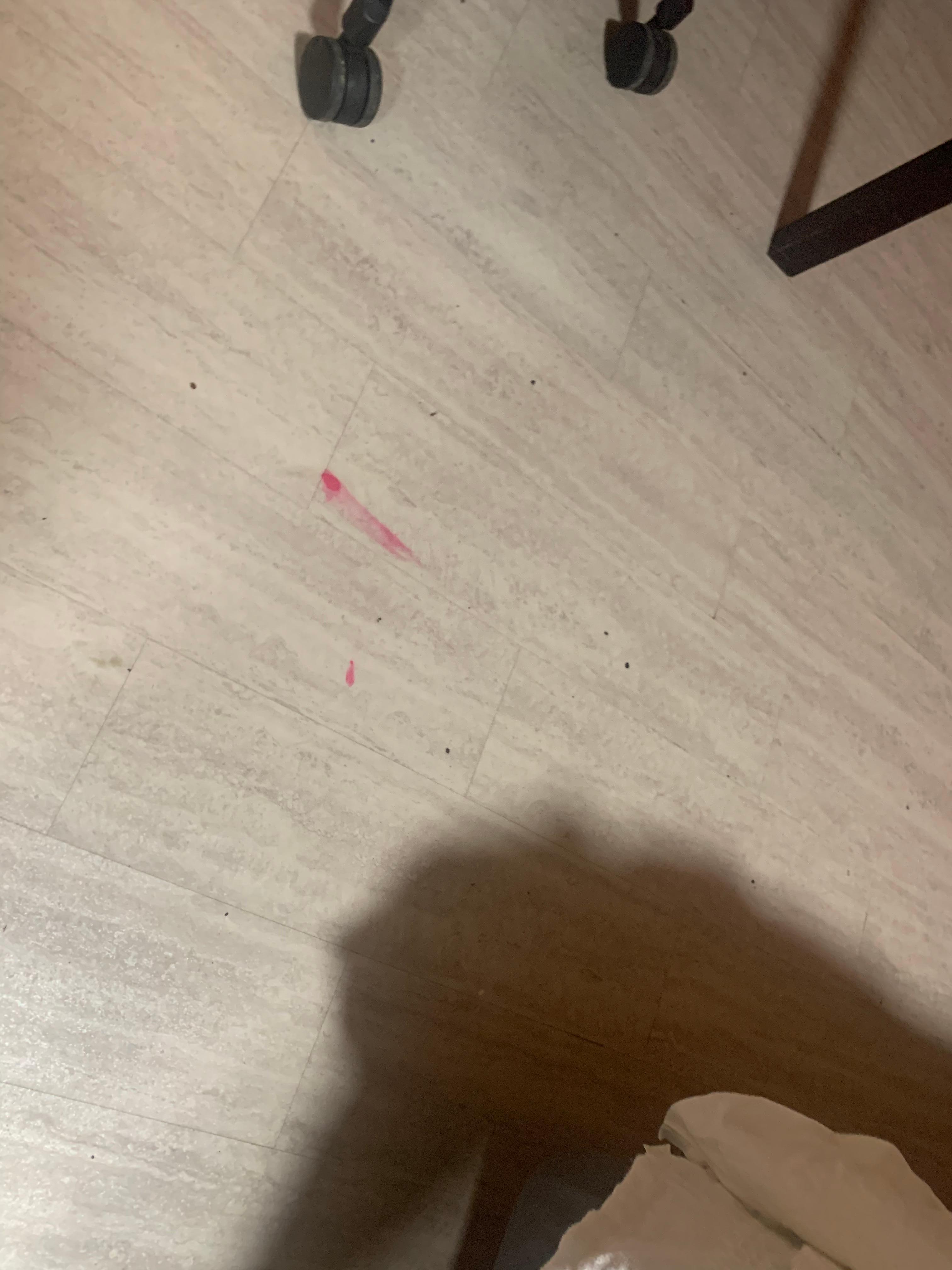 Nail polish on floor