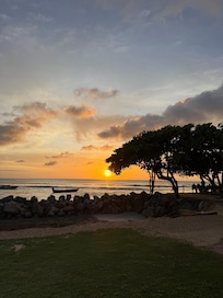 Por do Sol na frente da pousada