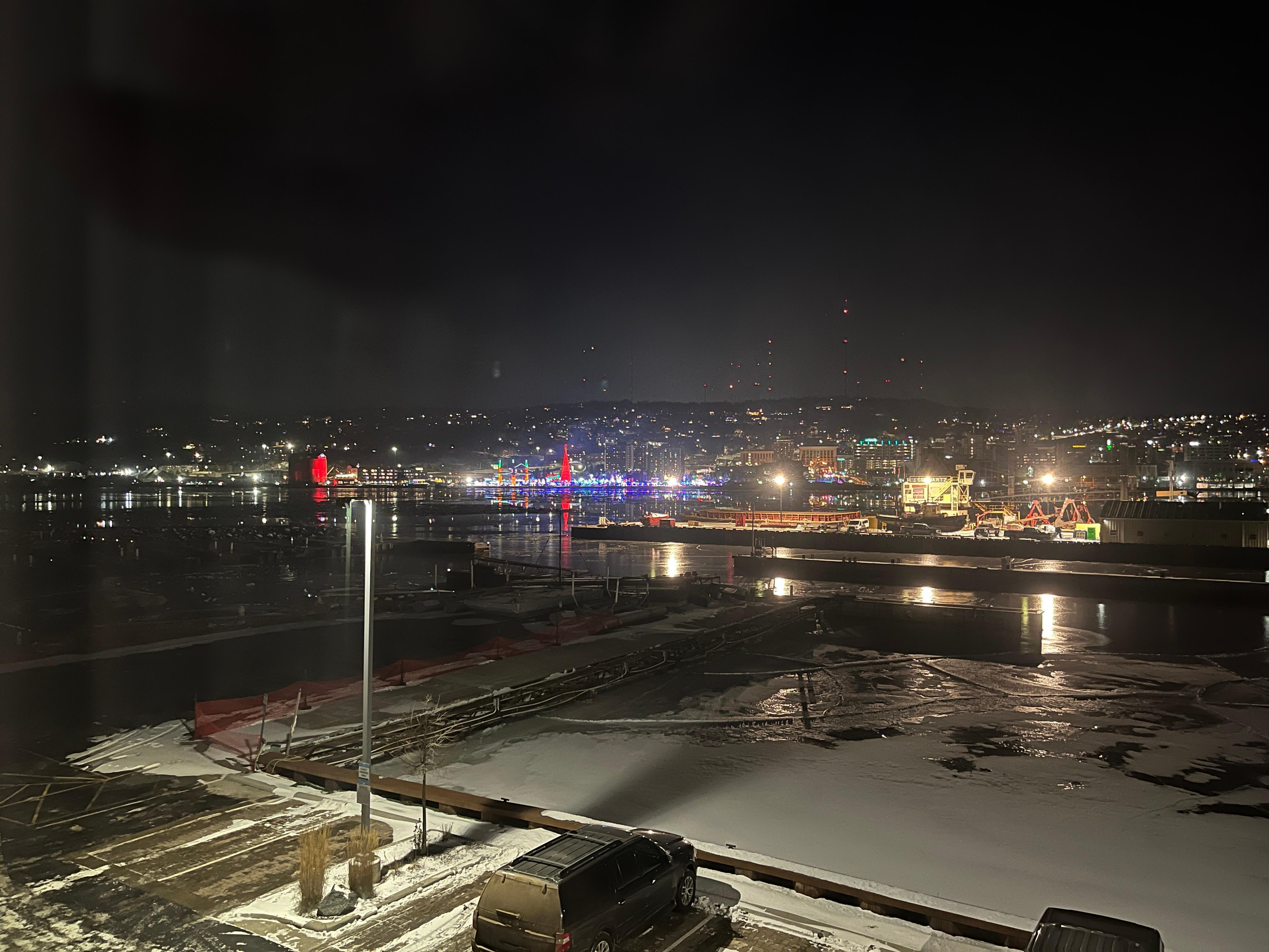 Bentleyville lights across the harbor