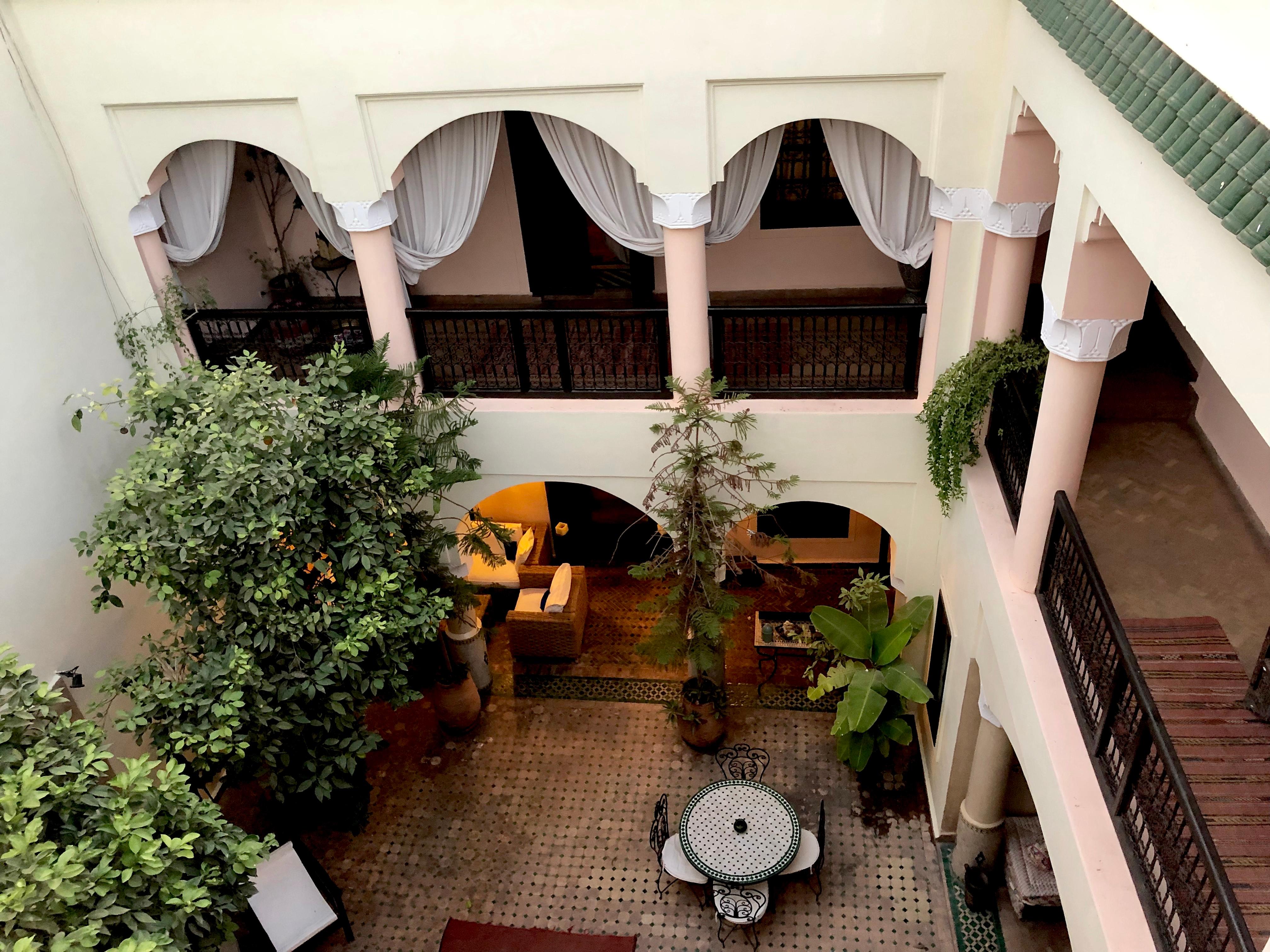 The courtyard and fountain 