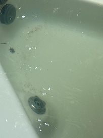 Hot tub water condition.