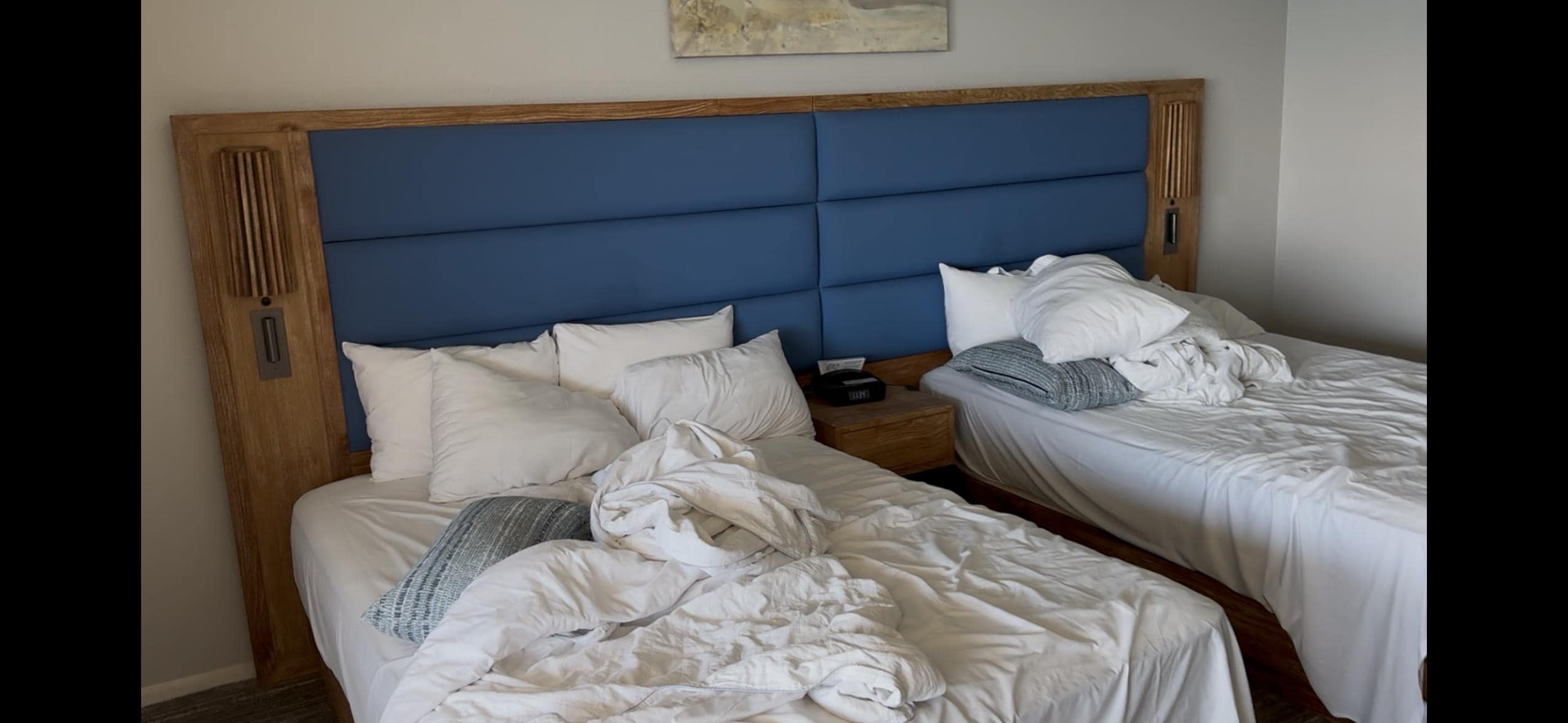 No one cleaned the room due to strike/protest