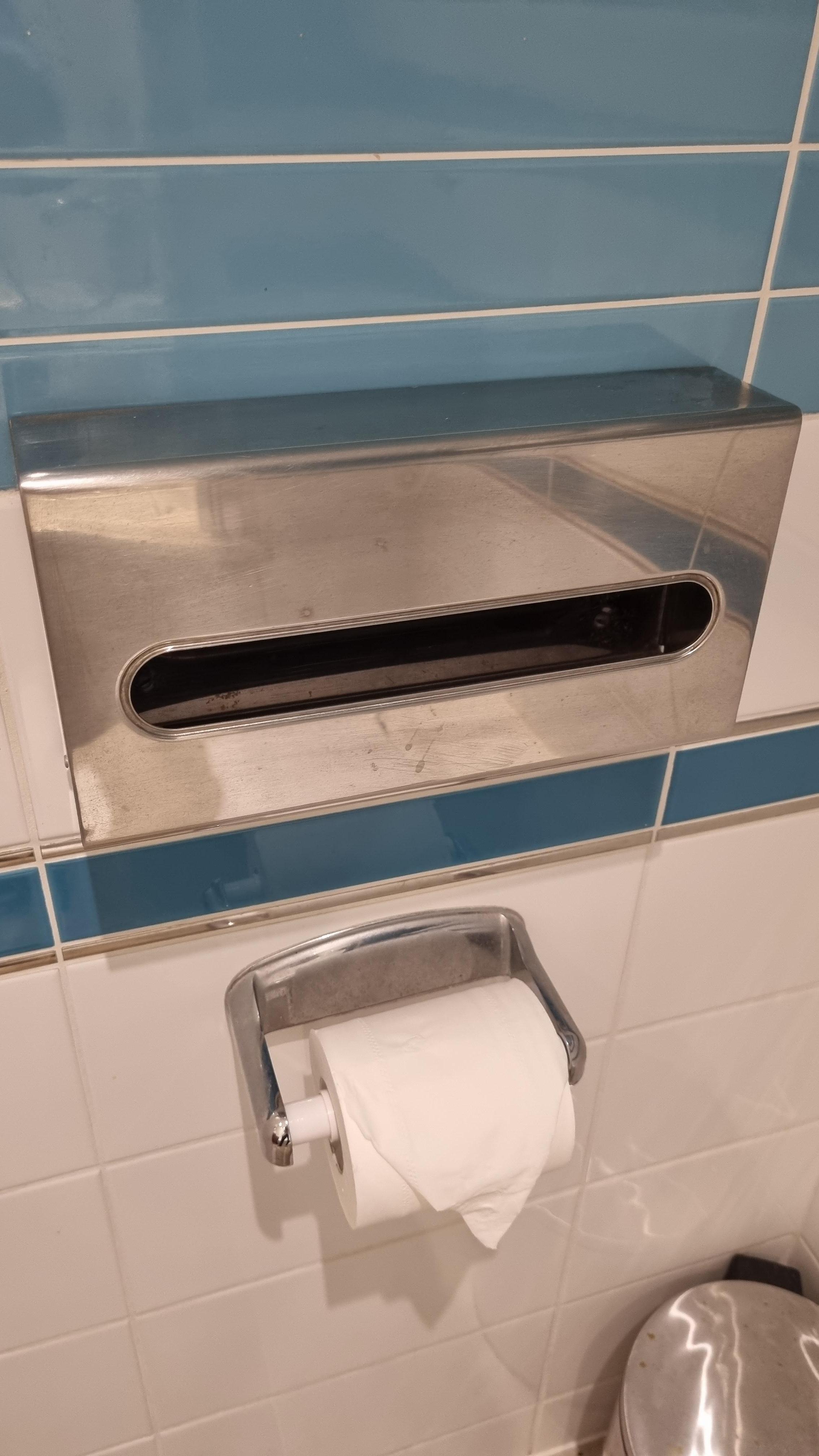 The tissue holder is just a decoration.