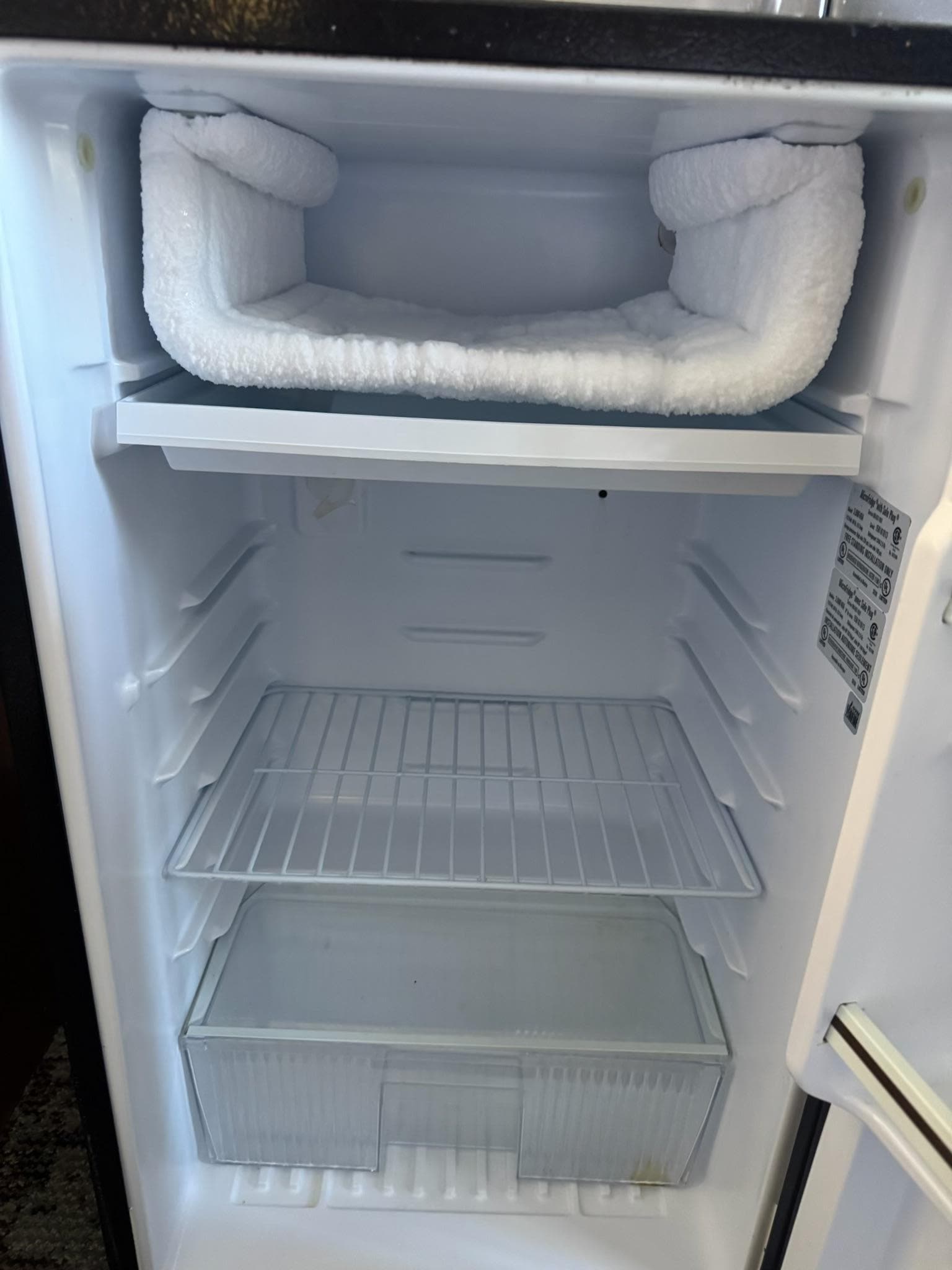 Freezer door broken. Lost some fruit to freezing 