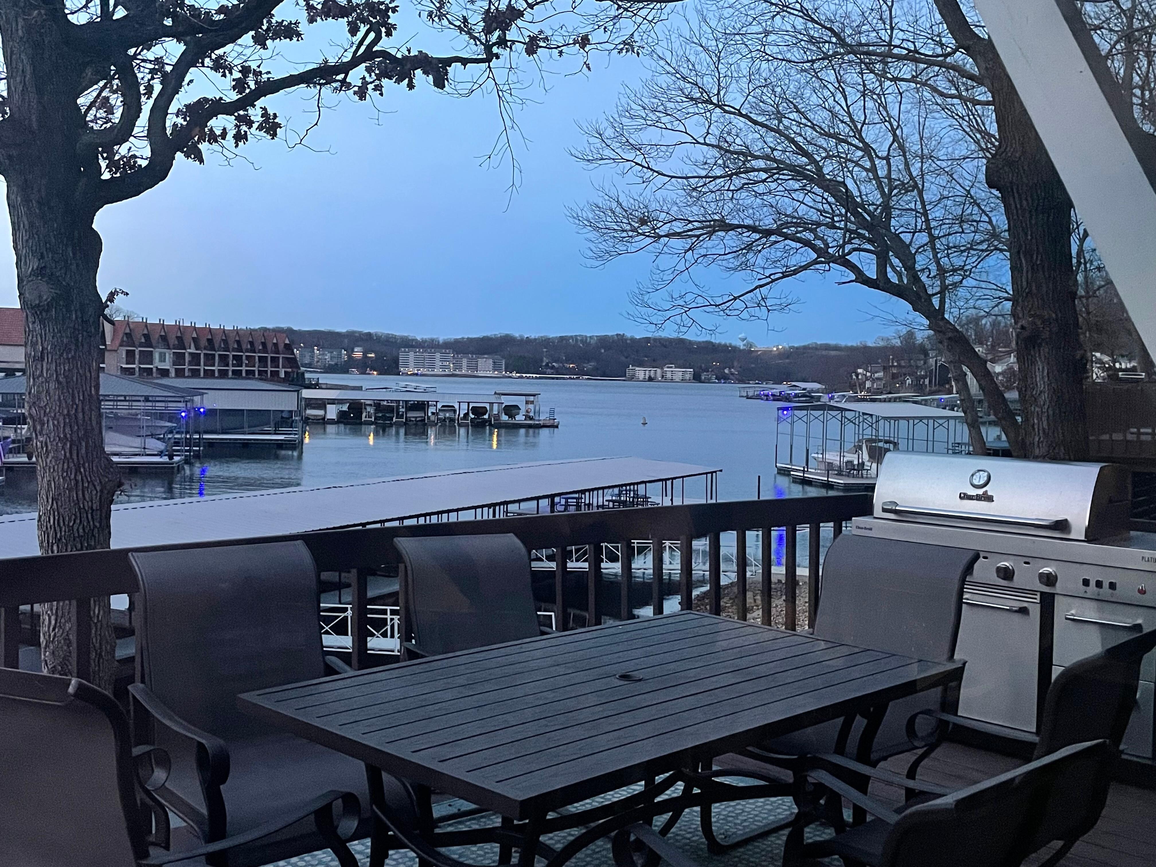 View from the lower floor patio. 