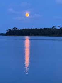 Moonrise over the bay.