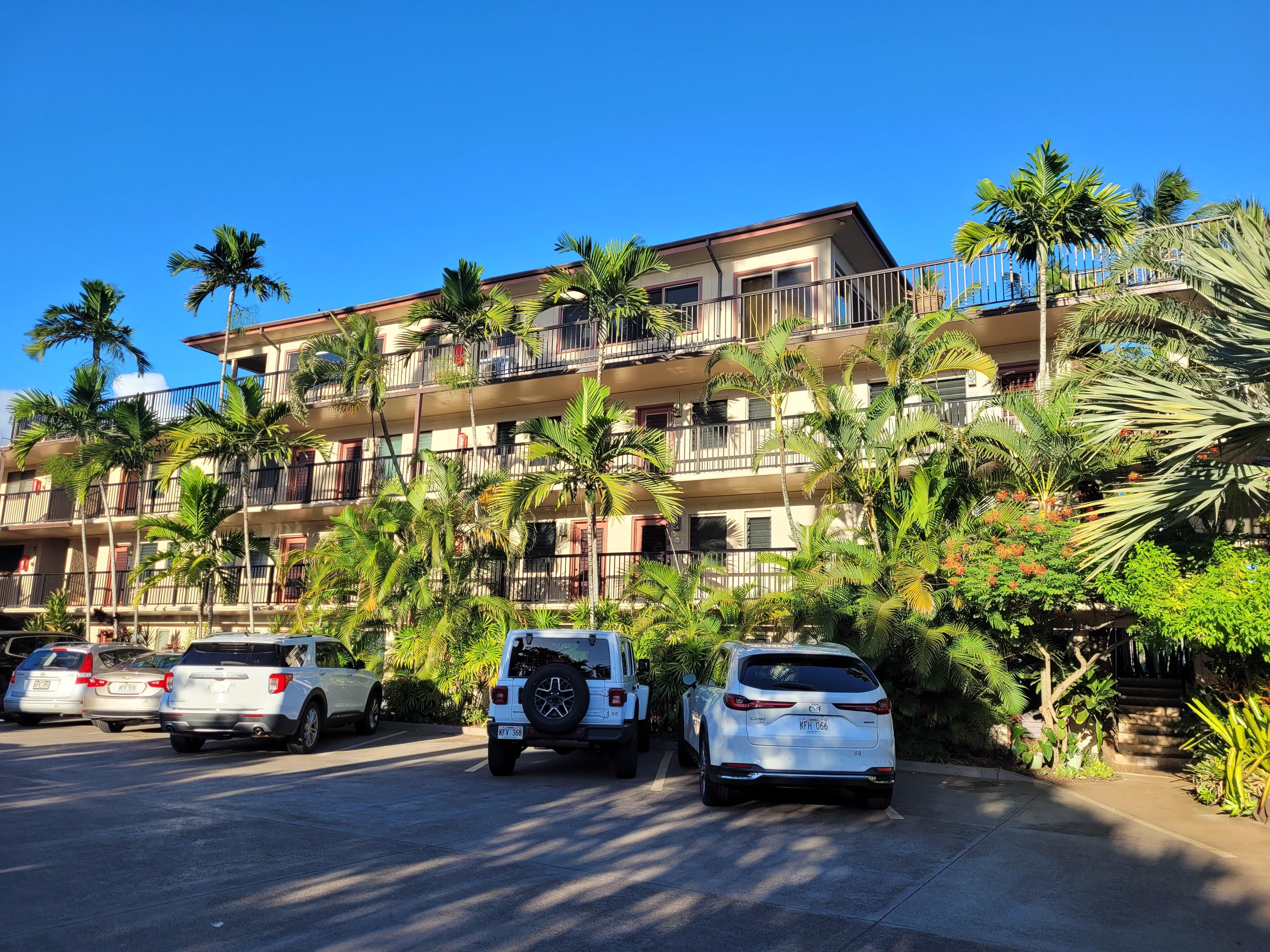 The view from the parking lot.