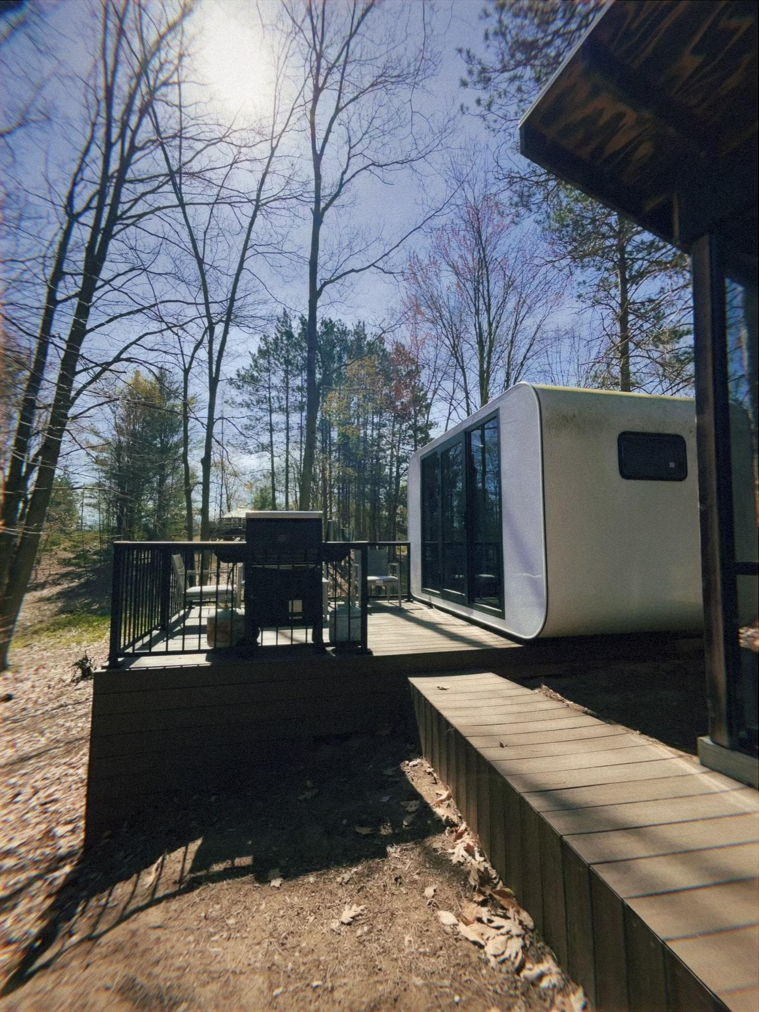 Exterior of the tiny house/pod