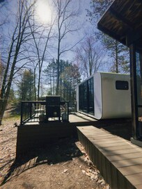 Exterior of the tiny house/pod