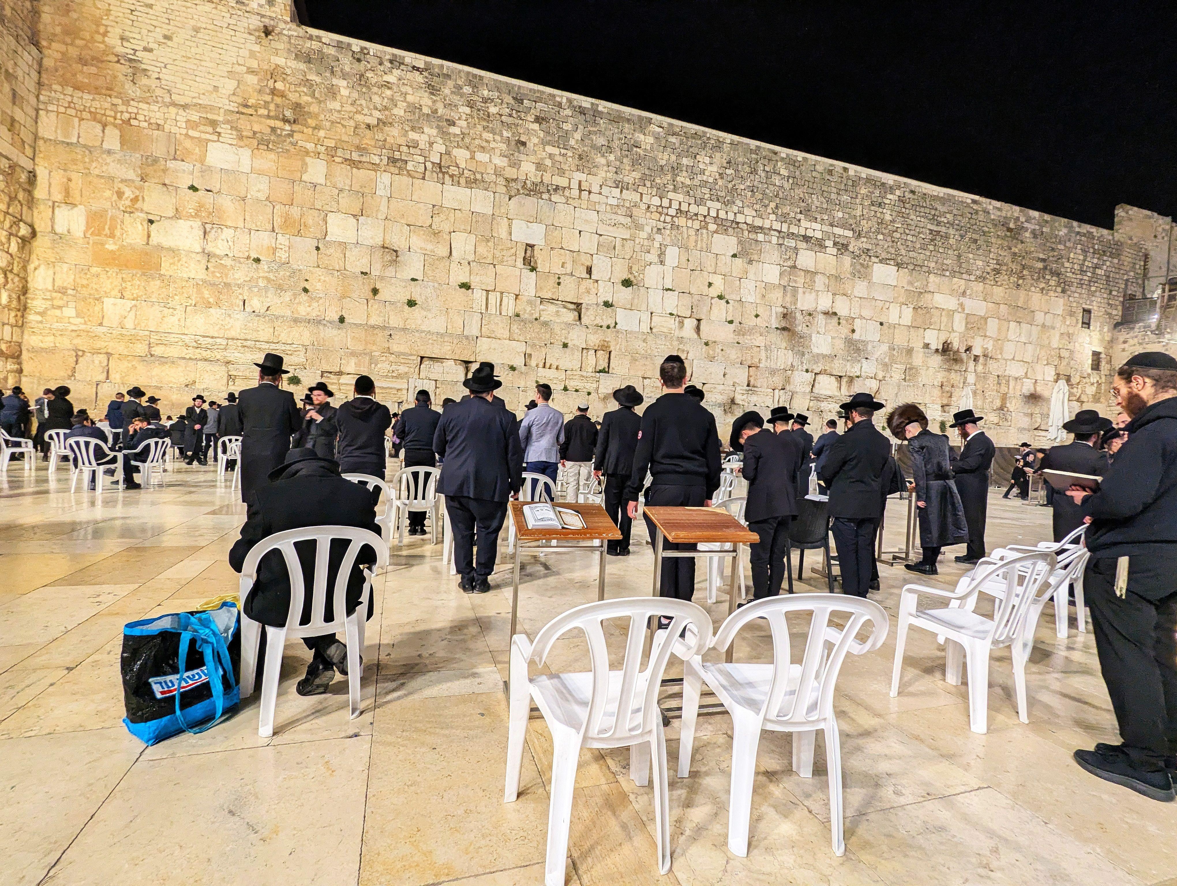 Western wall, five minute walk away.
