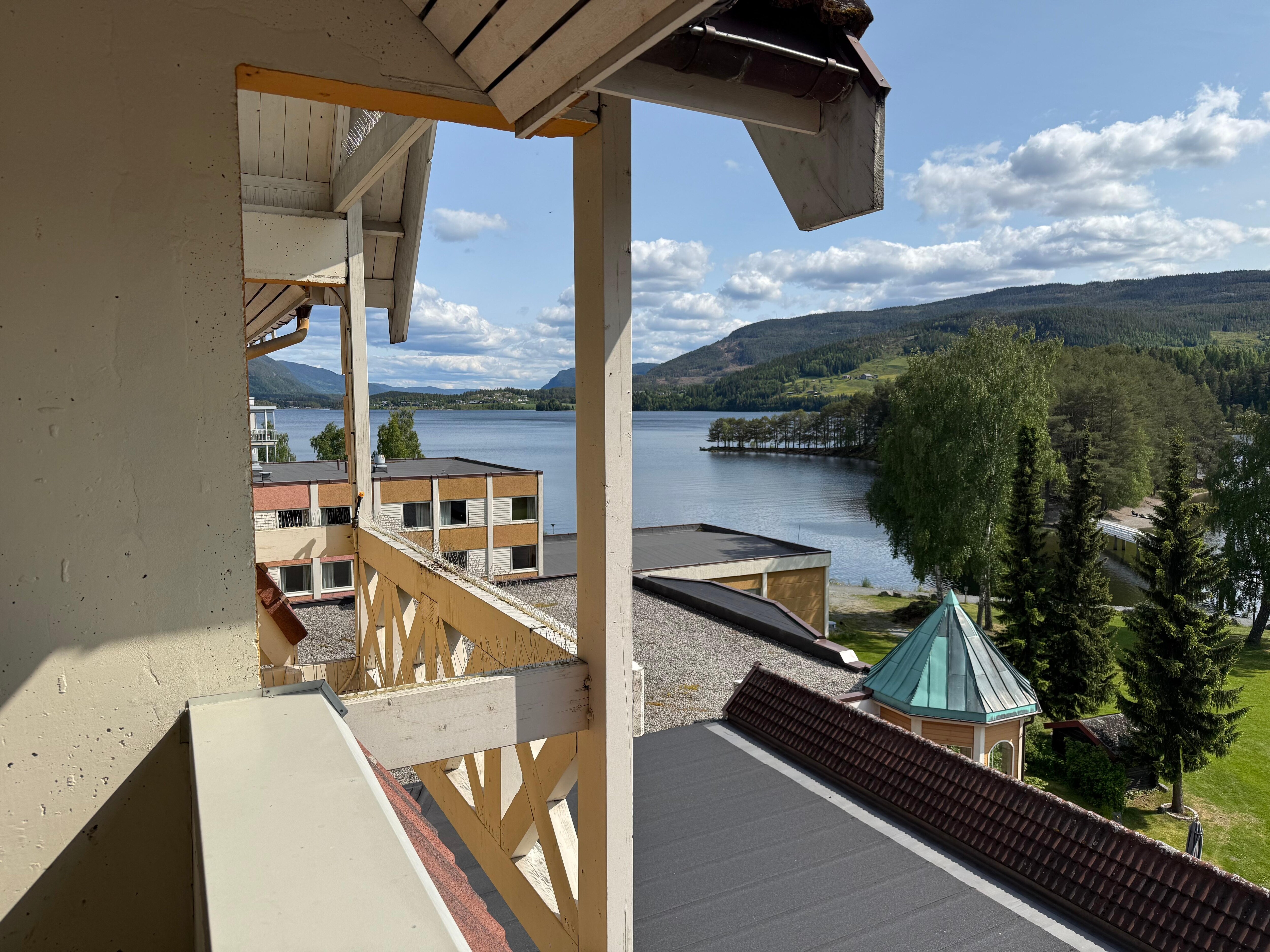 Flott utsikt fra terrassen 