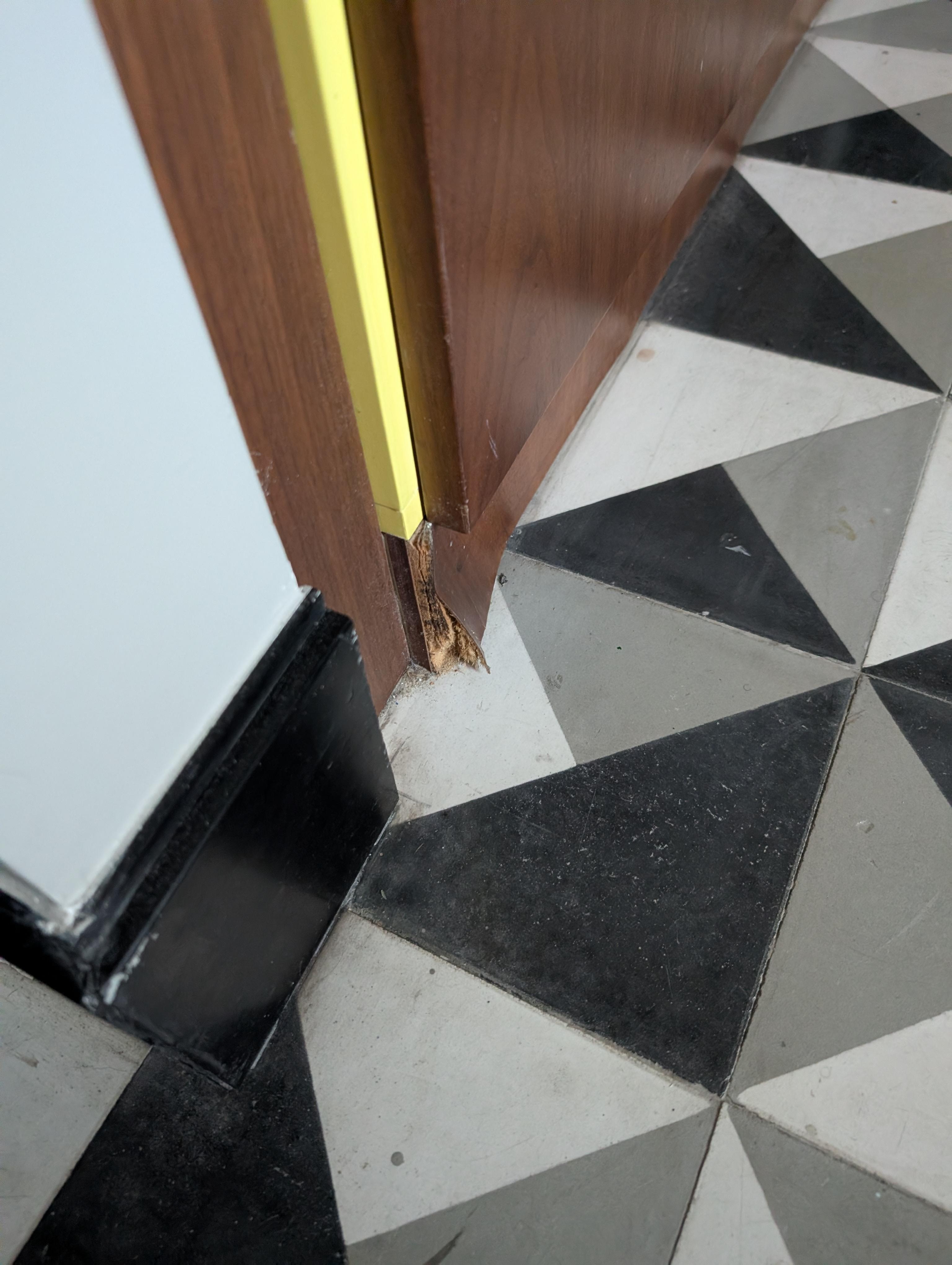 bottom of furniture in second room (first room as similar)