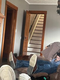 Steps very steep, going up and down to basement