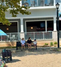 Restaurants in front of the condo, beachfront with shade