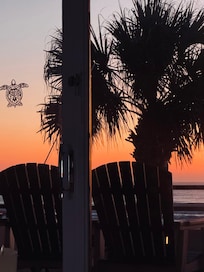 Off the balcony before sunrise