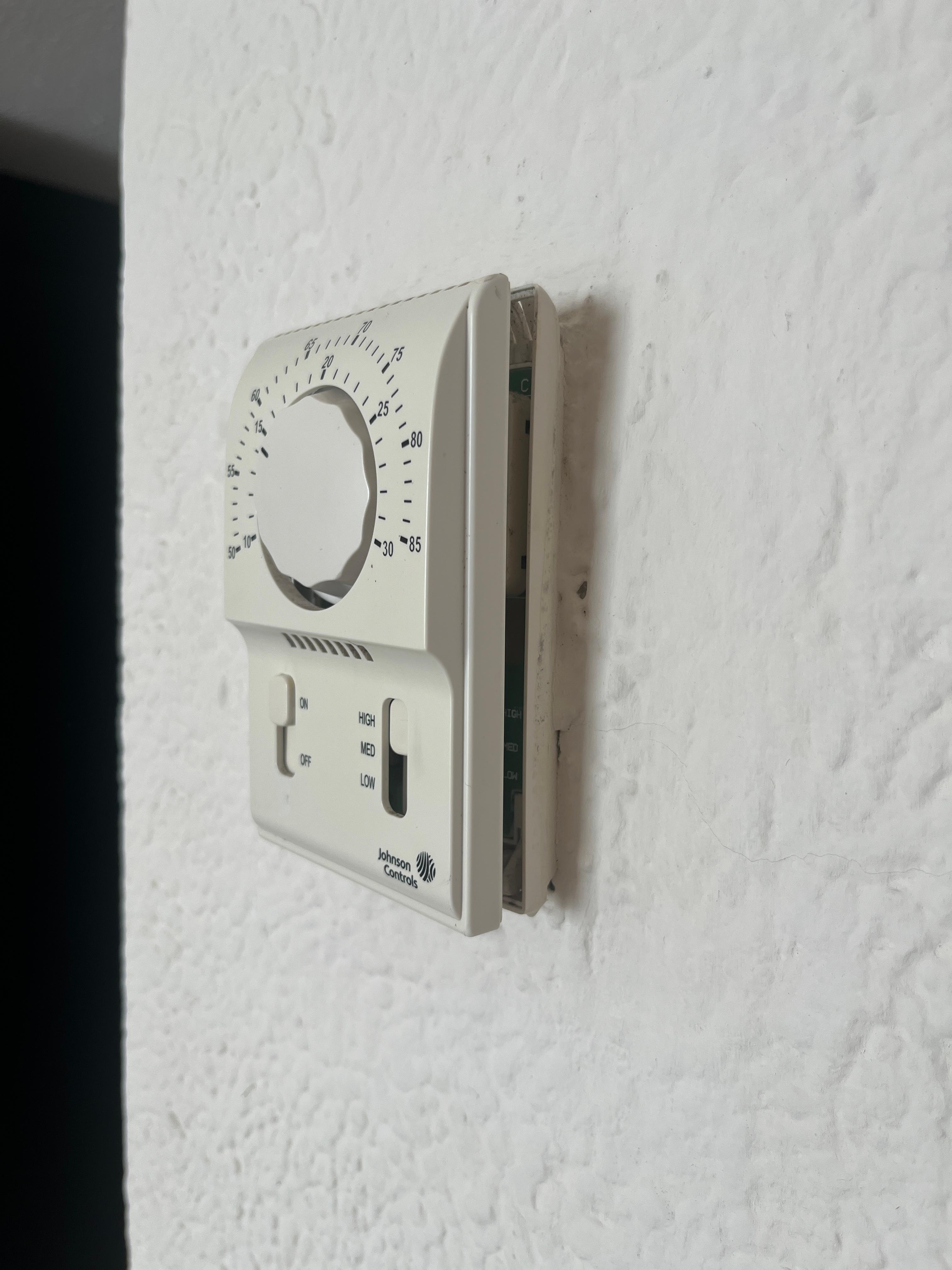 Thermostat broken and we were told not to adjust the temperature. 