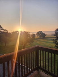 The sunrise while having coffee.