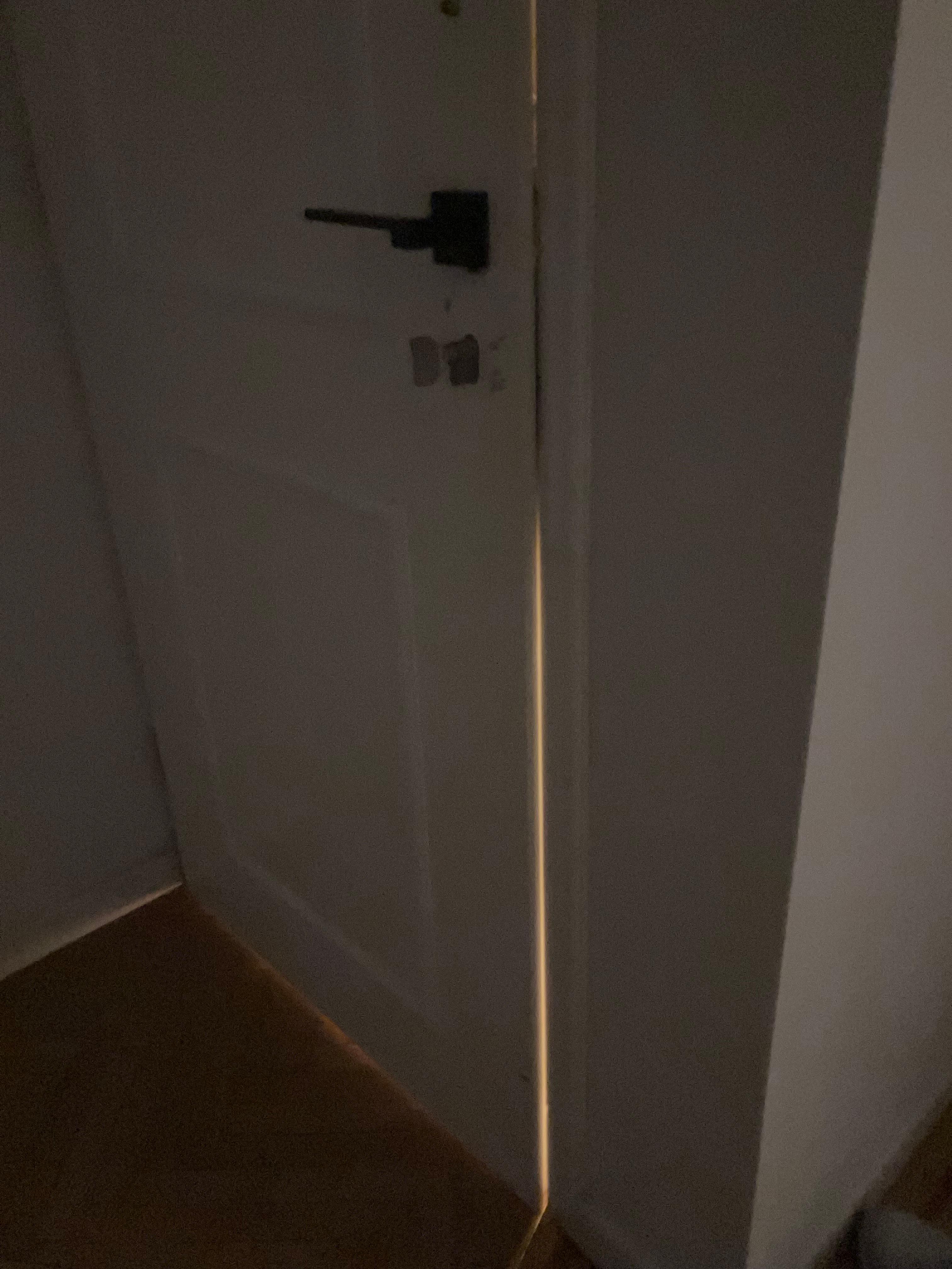 Huge space around door to our room..( security????!!!)