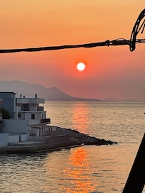 Sonnenuntergang vom Balkon