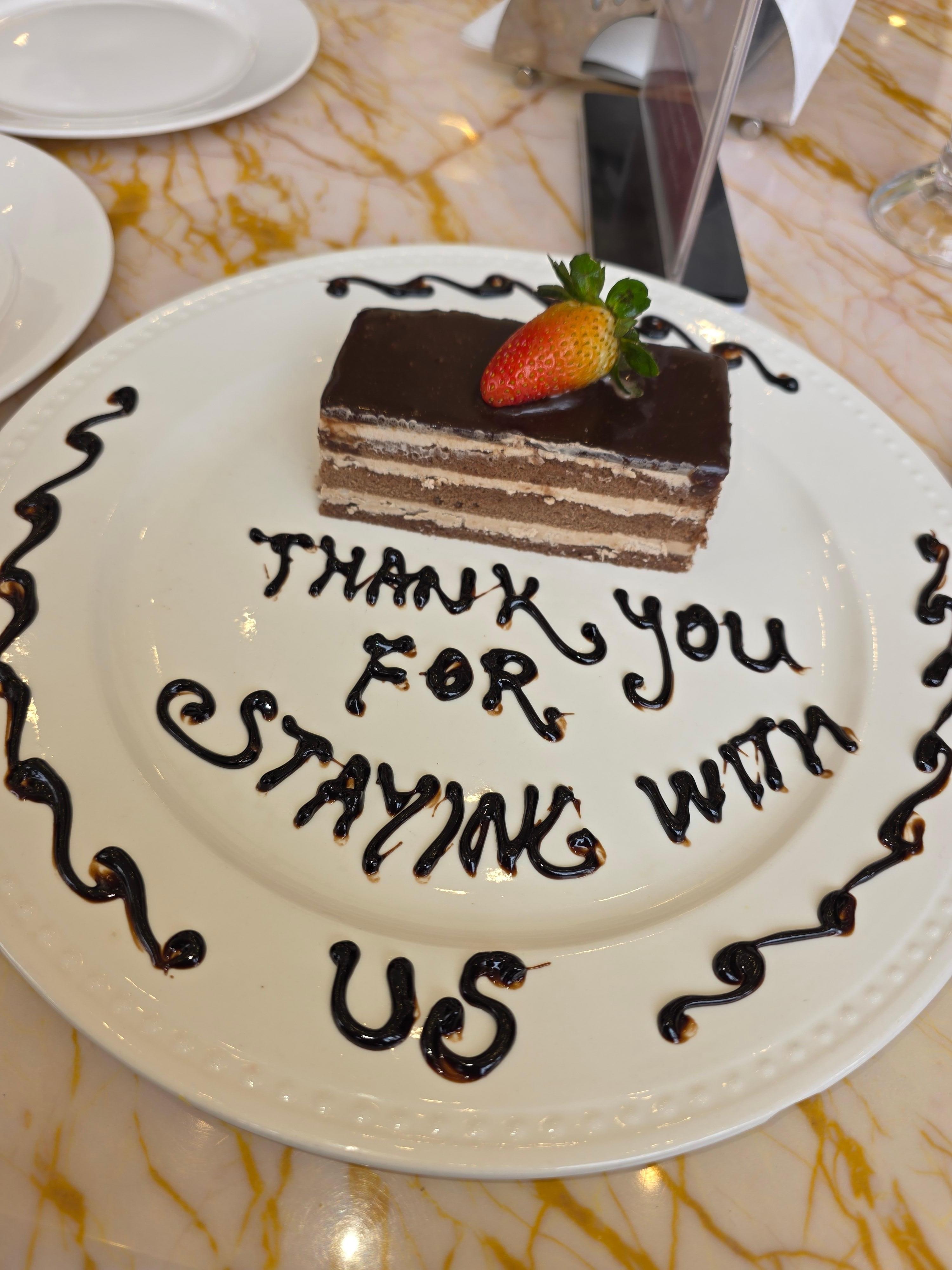 Going away treat from A+ management and staff!