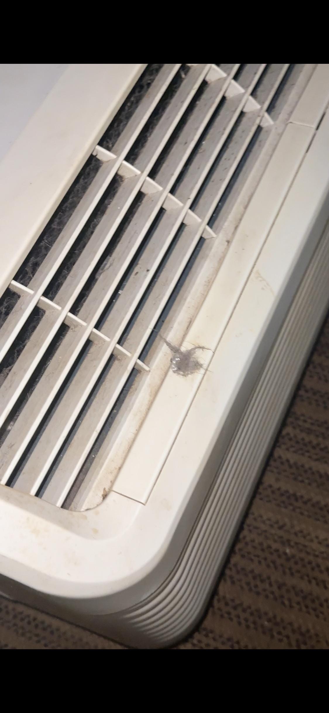 Dirty air conditioner, that never been clean