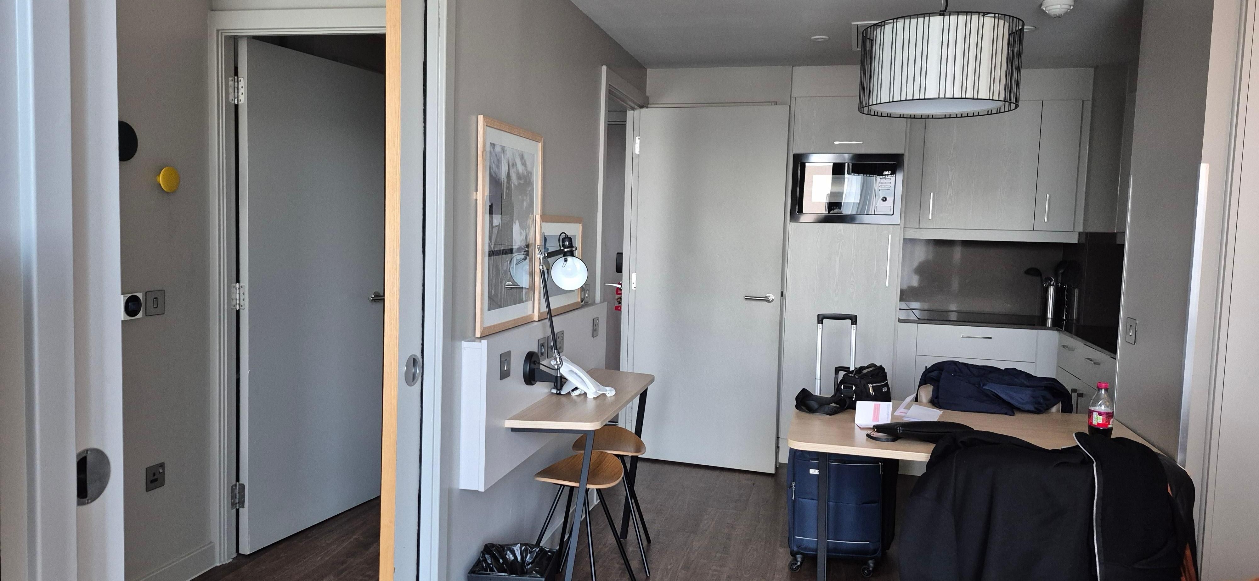 Kitchen with table & writing desk