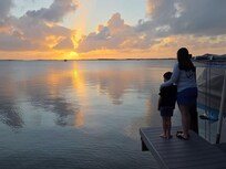 Great sunrises and sunsets from the dock.