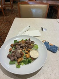 Delicious steak Caesar salad