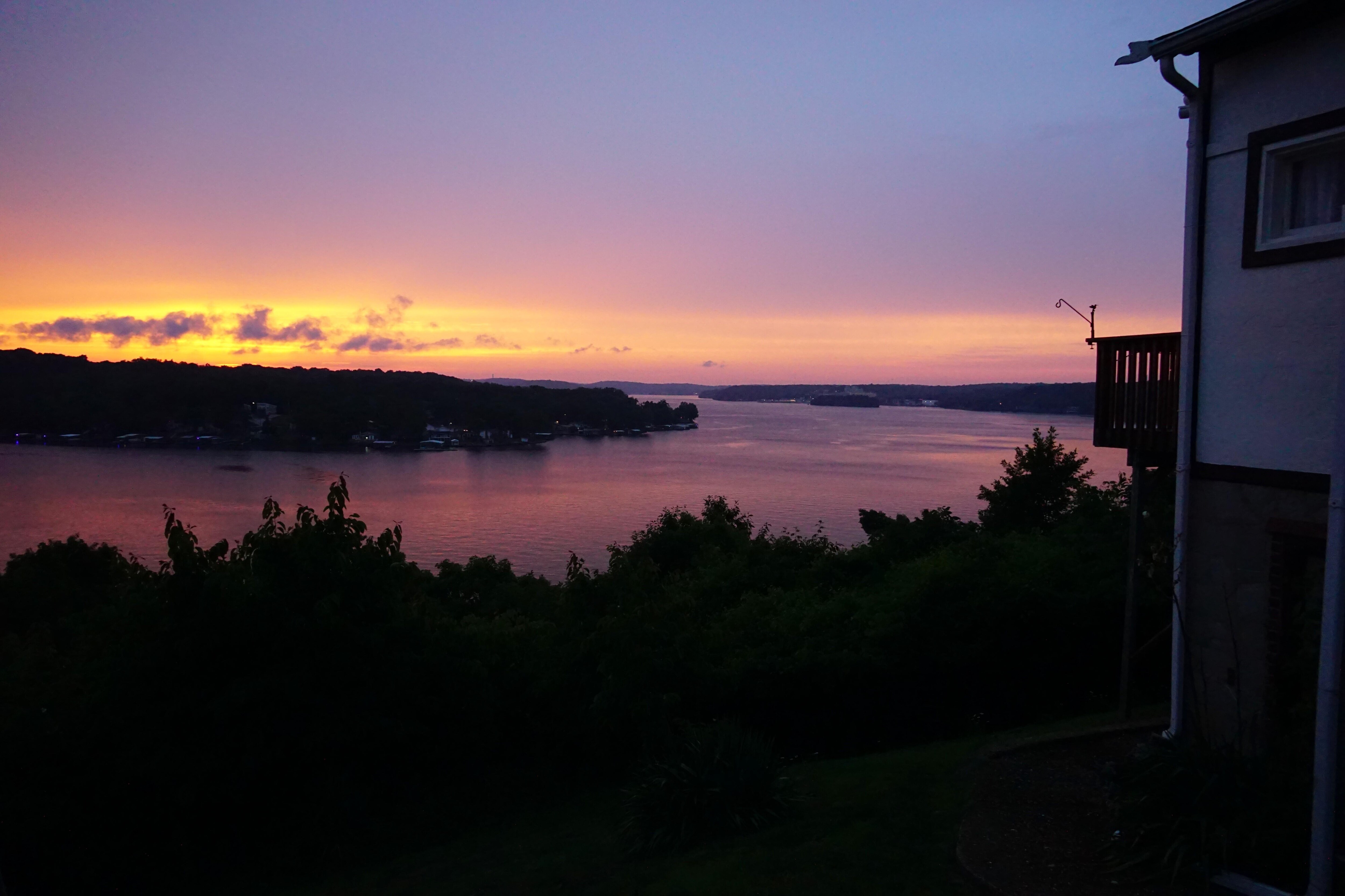 Sunset our last night at the cabin.
