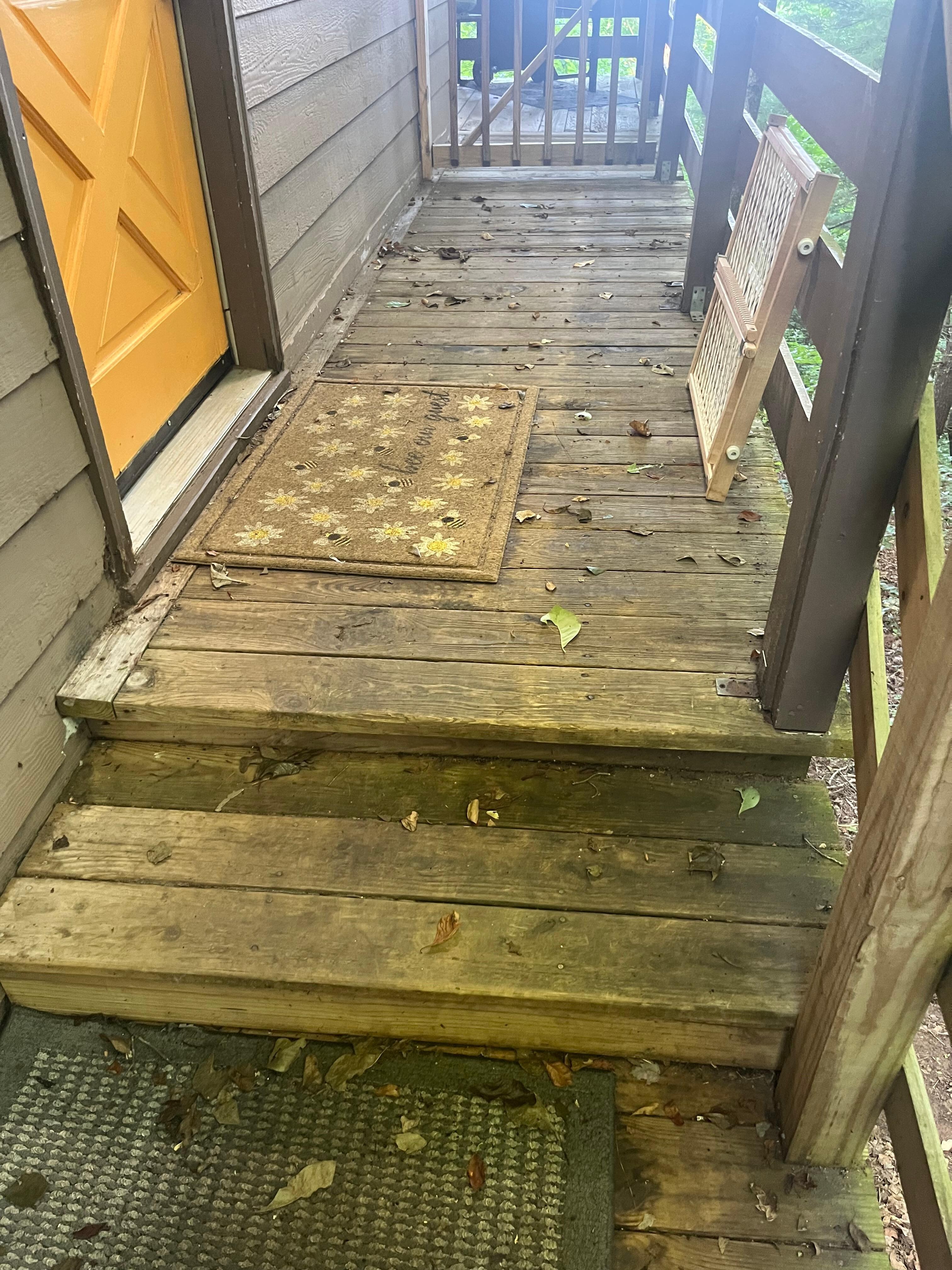 Steps and entrance