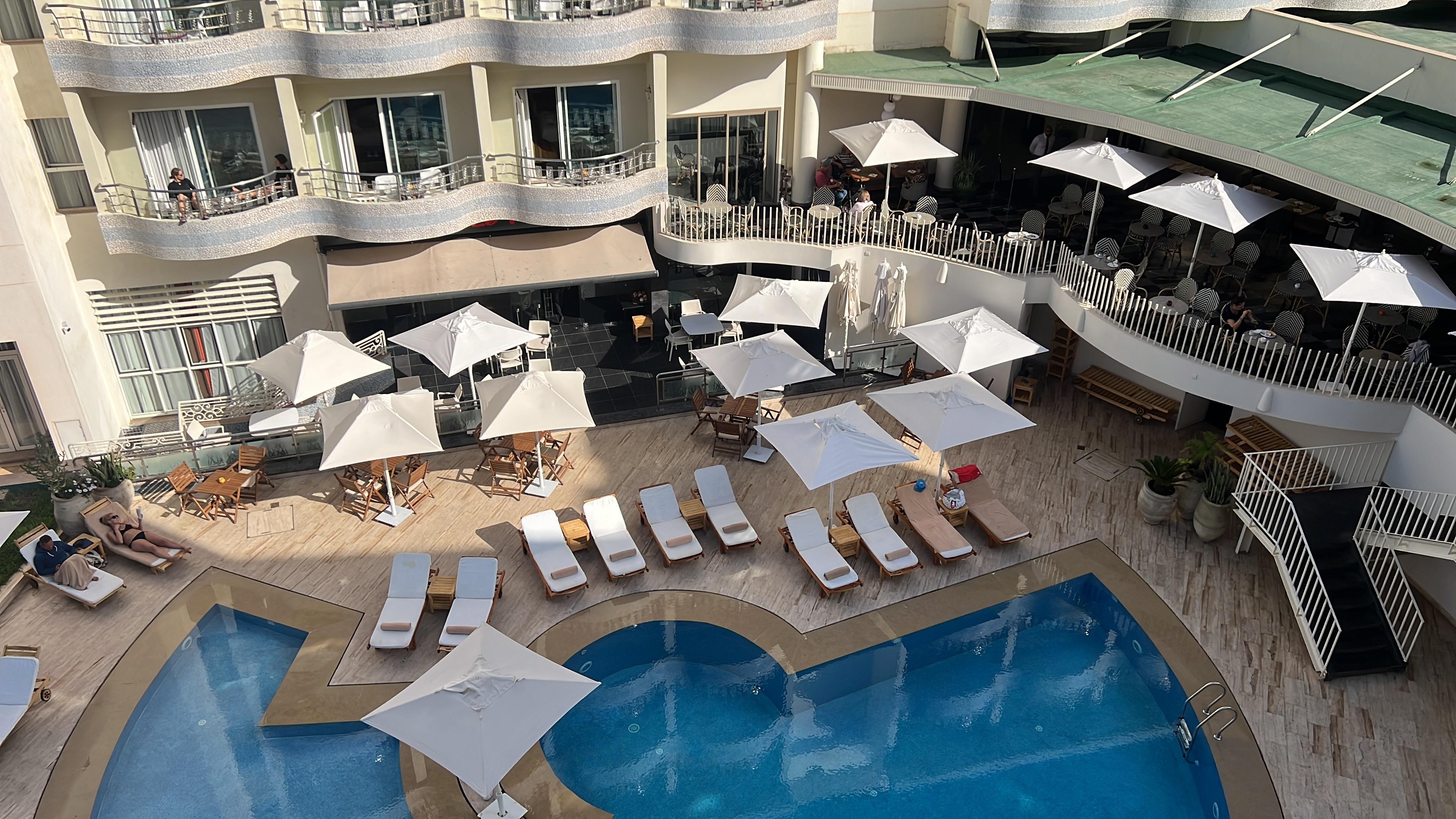 Blick vom alten Teil zum Neueren 