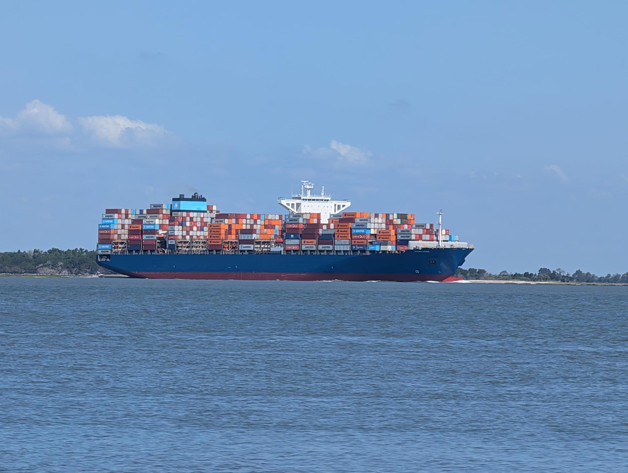 Ships go by daily